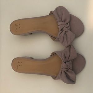 a new day Purple Bow Slip on Sandals